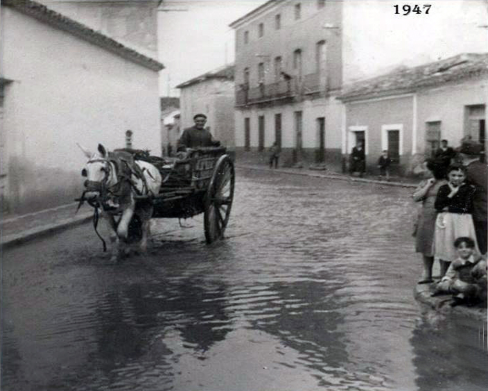 Calles inundadas de Tomelloso días después del reventón del Hundimiento de Ruidera
