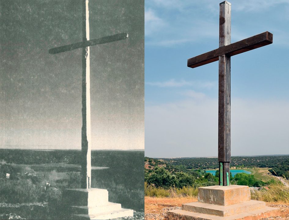Antigua y nueva cruz de las Monjas